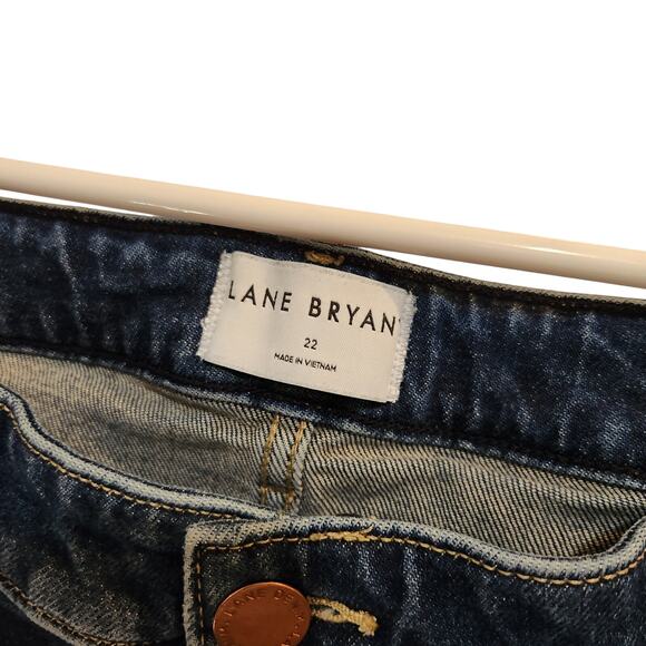 Lane Bryant Casual Mid Rise Boyfriend Jeans Blue Denim Dark Wash Y2K Size 22 - Picture 6 of 10